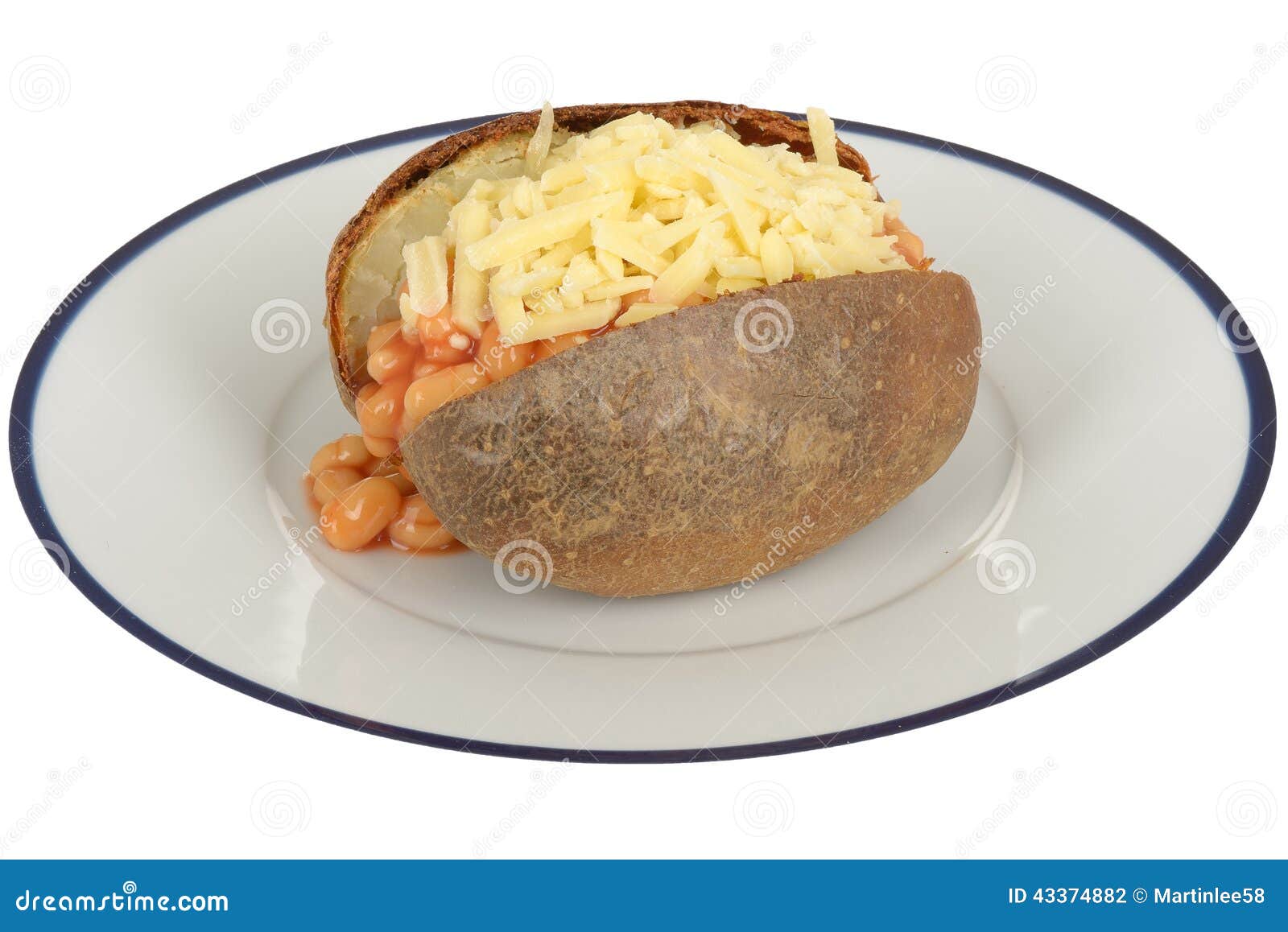 Baked Beans and Cheese Jacket Potato Stock Photo Image of isolated