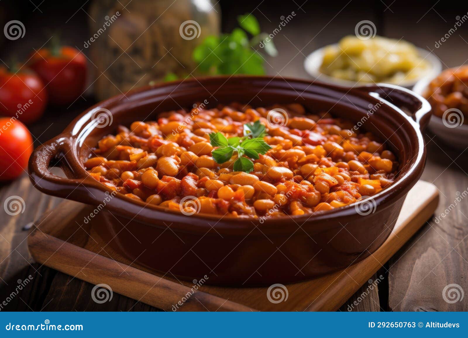 Baked Beans, a Common Side Dish for Bbq Stock Image Image of american