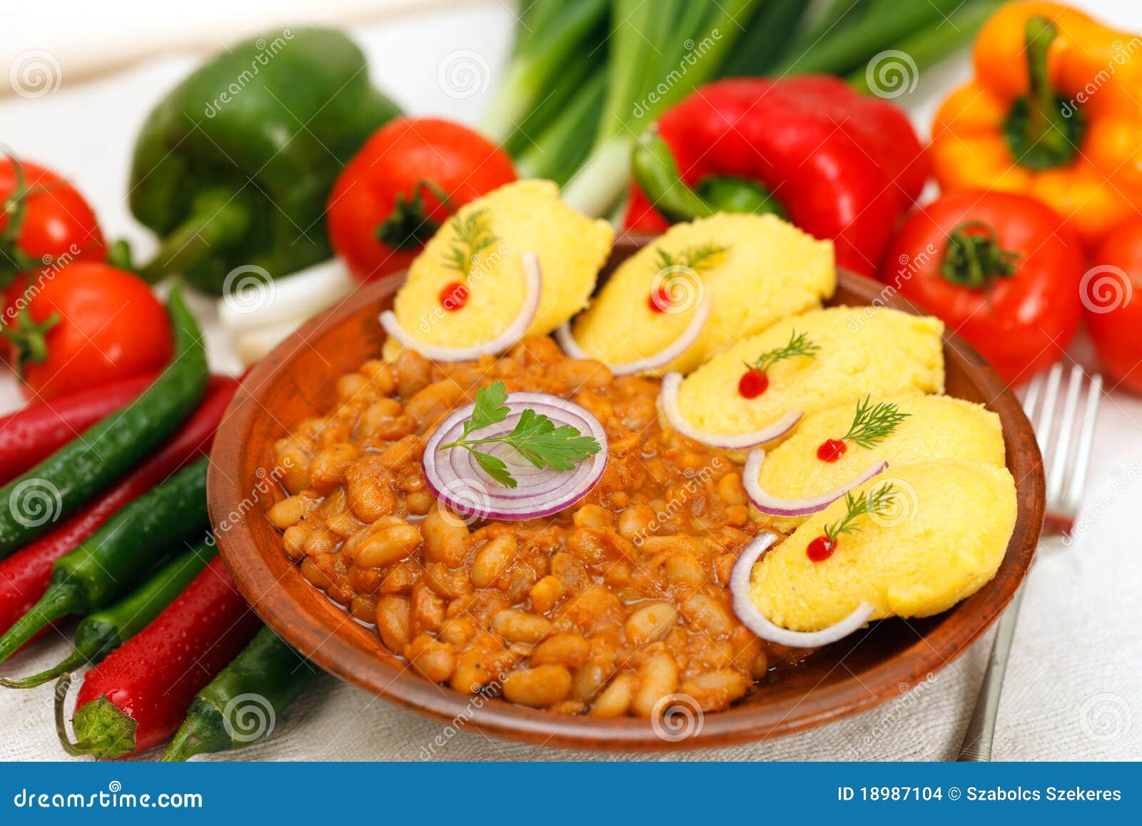 Baked beans with hominy stock photo. Image of rustic 18987104