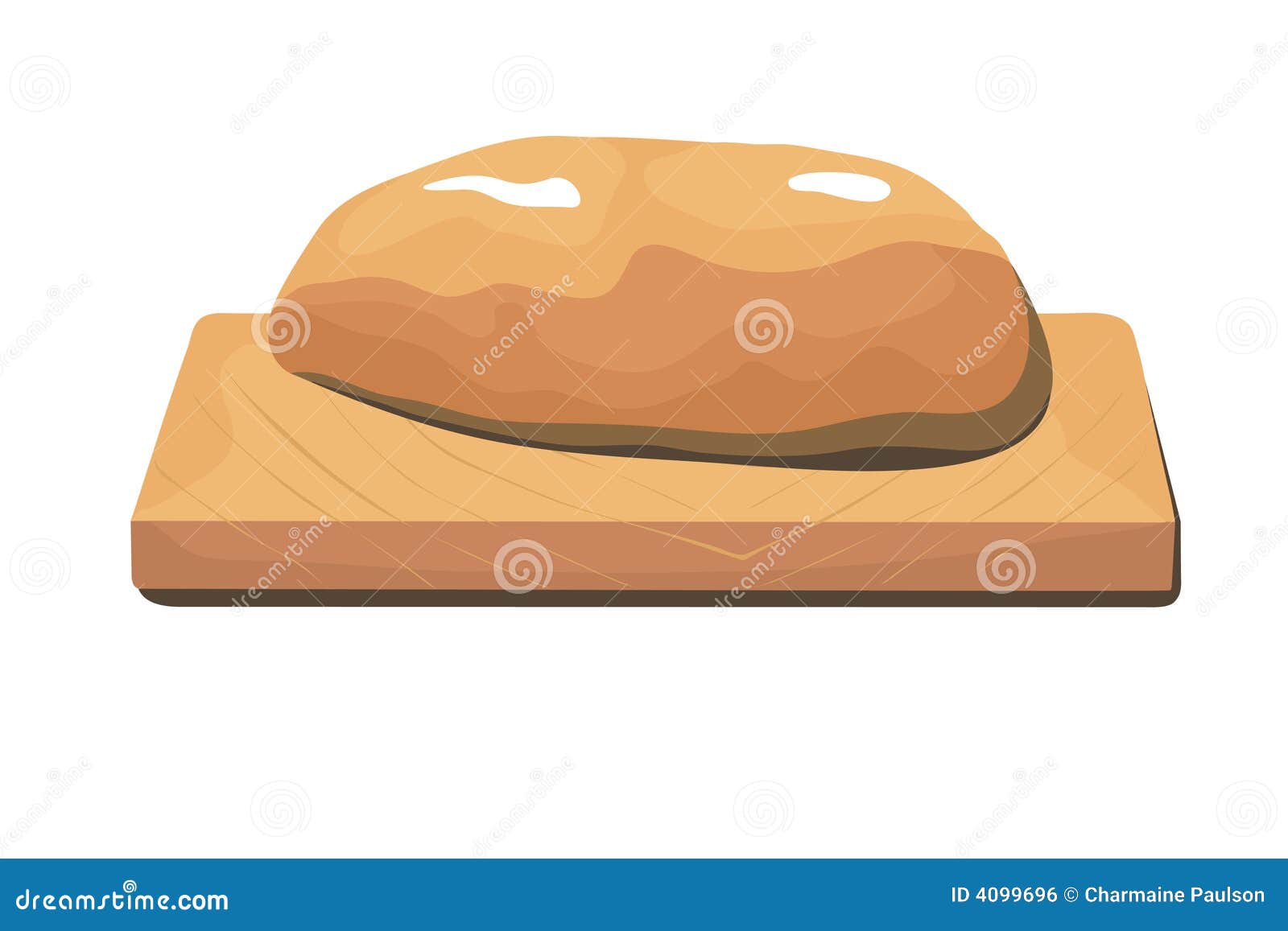Baked Bread stock vector. Illustration of loaf, flour 4099696