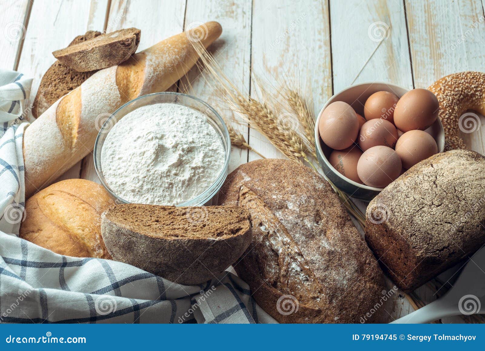 Baked bread stock image. Image of agriculture, healthy 79194745
