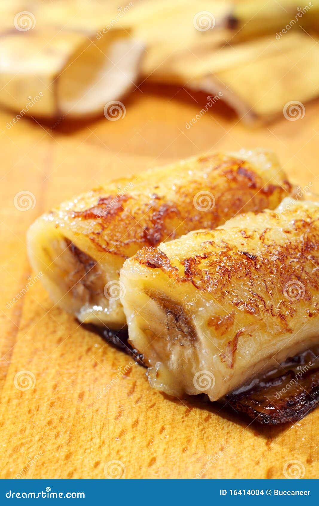 Baked caramelized bananas stock photo. Image of unfocused 16414004