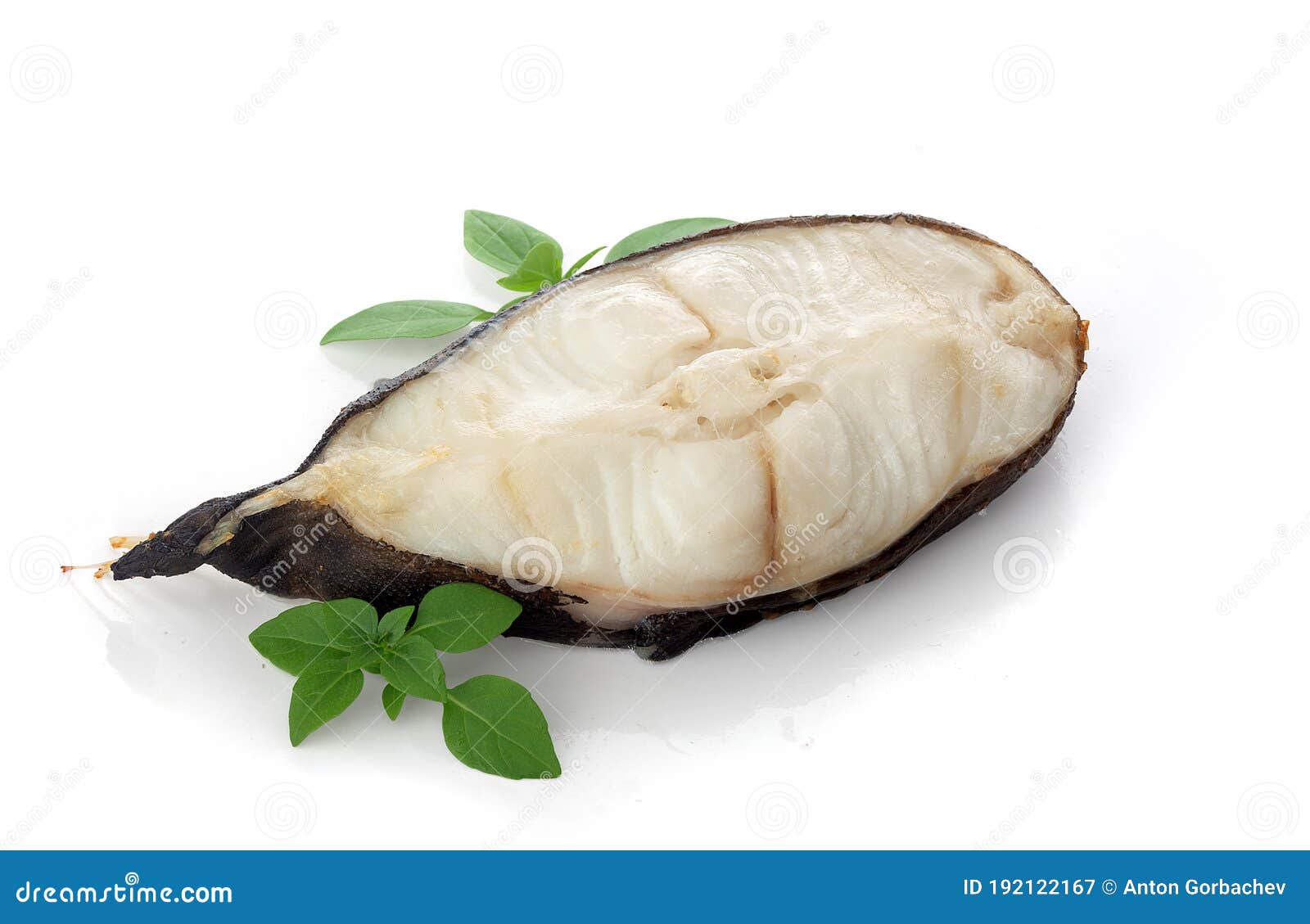 Baked catfish steak stock image. Image of isolated, meal 192122167