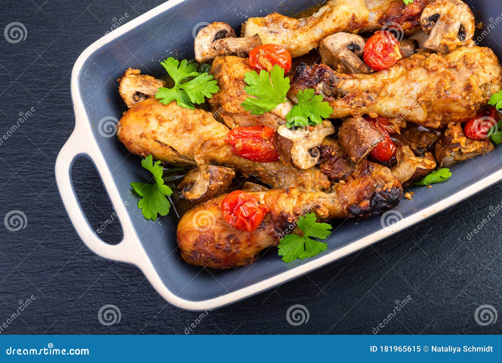 Baked Chicken Legs with Vegetables Stock Image Image of meal, chicken