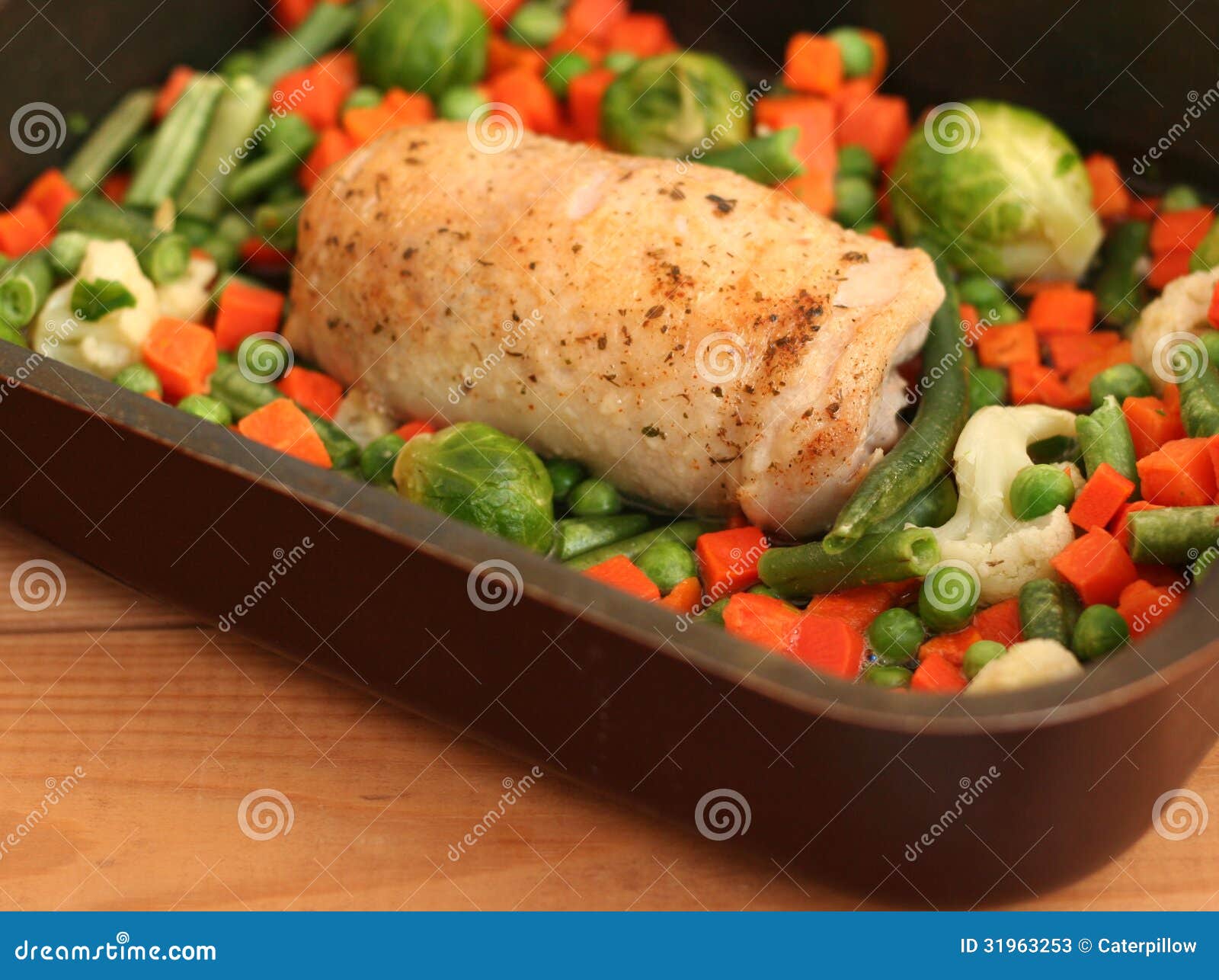 Baked Chicken Roll Close Up Stock Image Image of vegetable, rolls