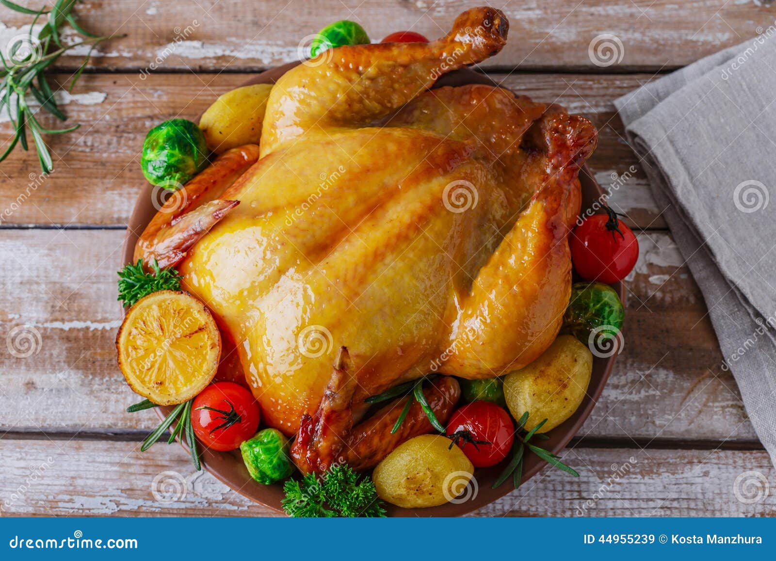 Baked Chicken with Vegetables Stock Image Image of dinner, cooked