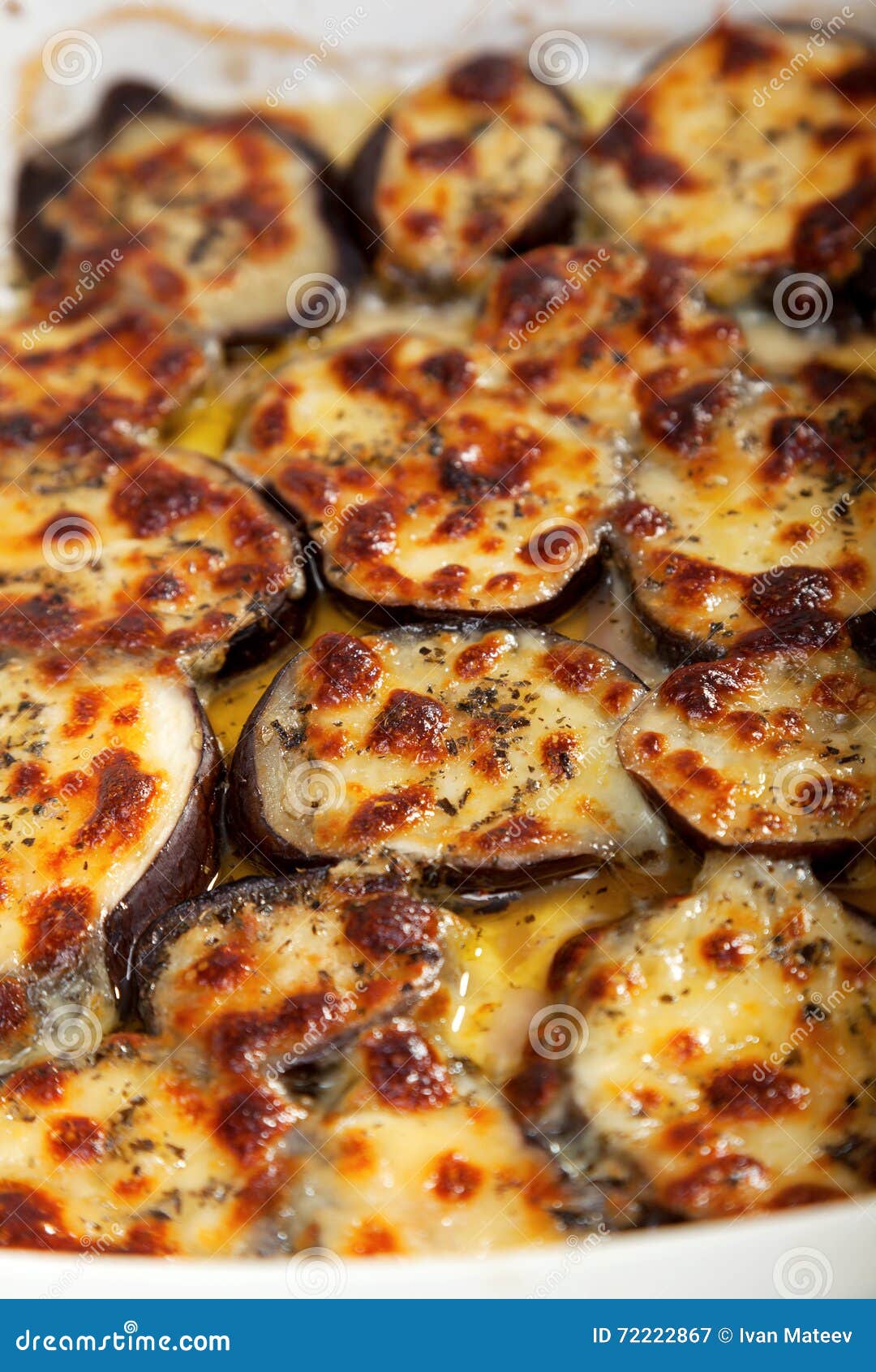 Baked eggplant casserole stock image. Image of prepared 72222867