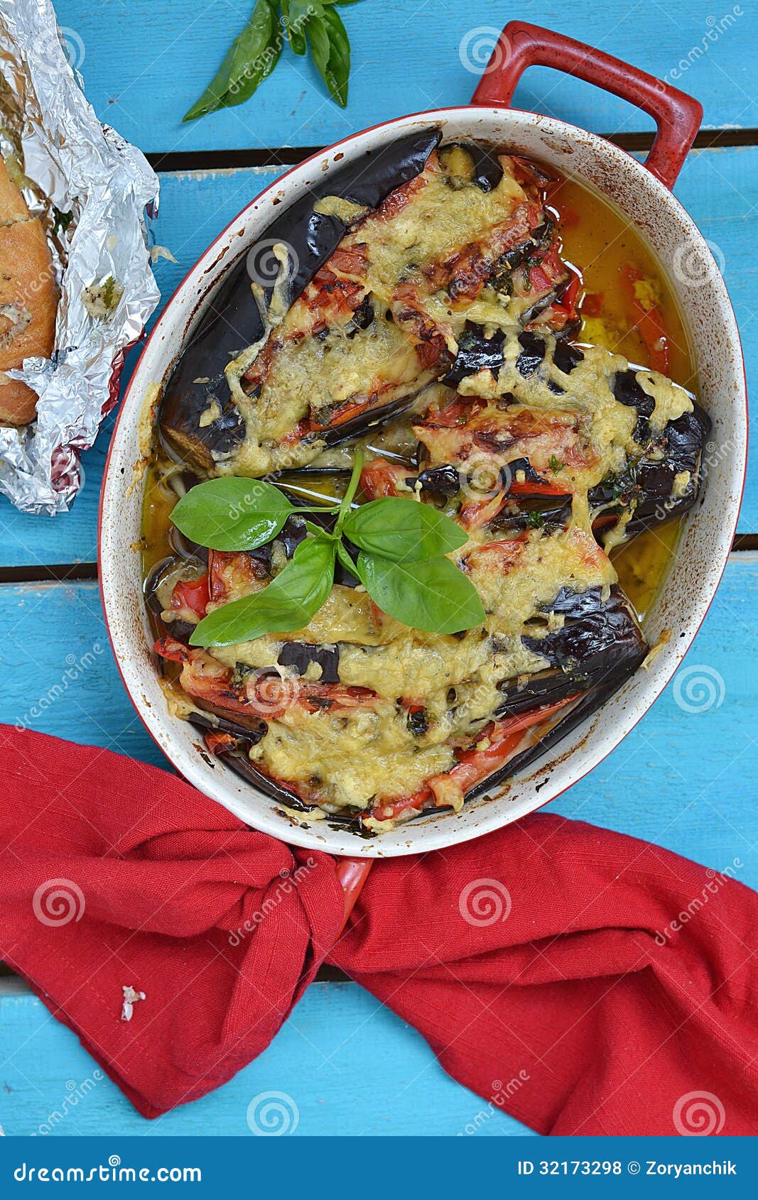 Baked eggplant stock photo. Image of food, color, dinner 32173298