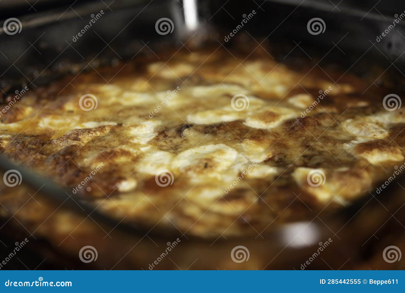 Baked Eggplant Parmigiana from Oven Stock Image Image of aubergine