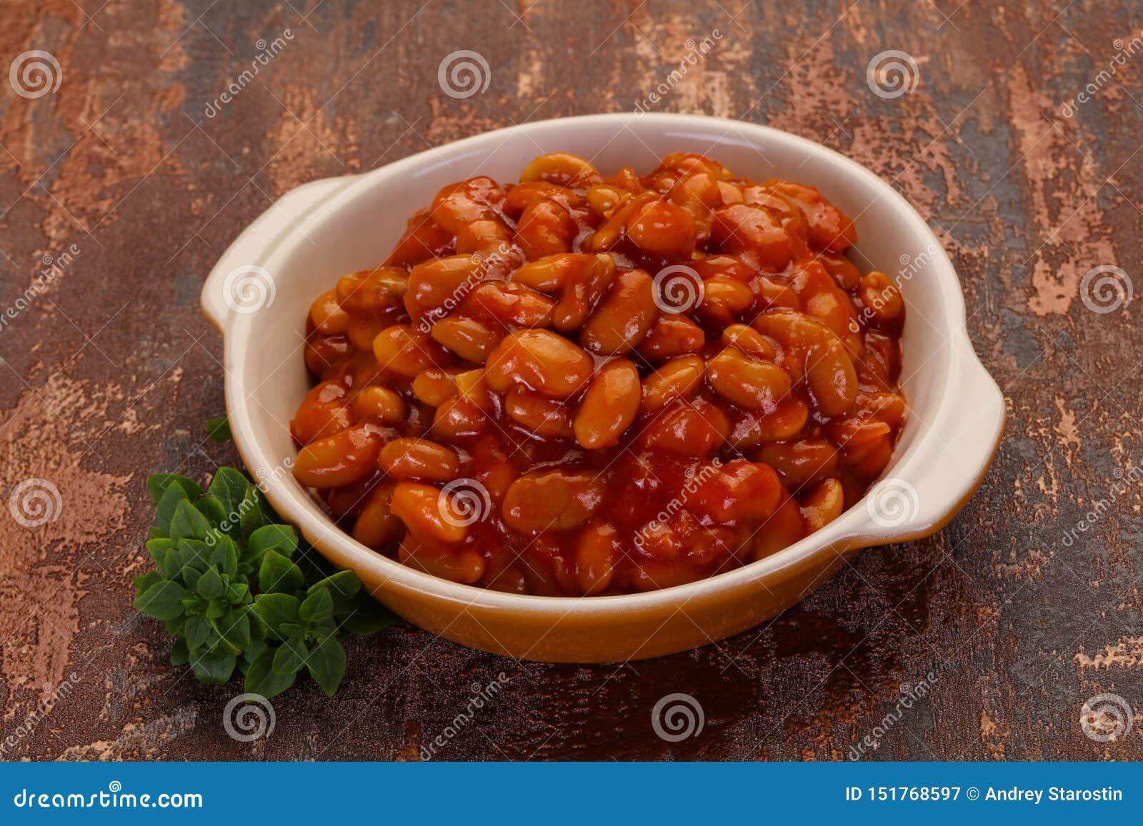 Baked Kidney with Tomato Sauce Stock Image Image of cooked, beans