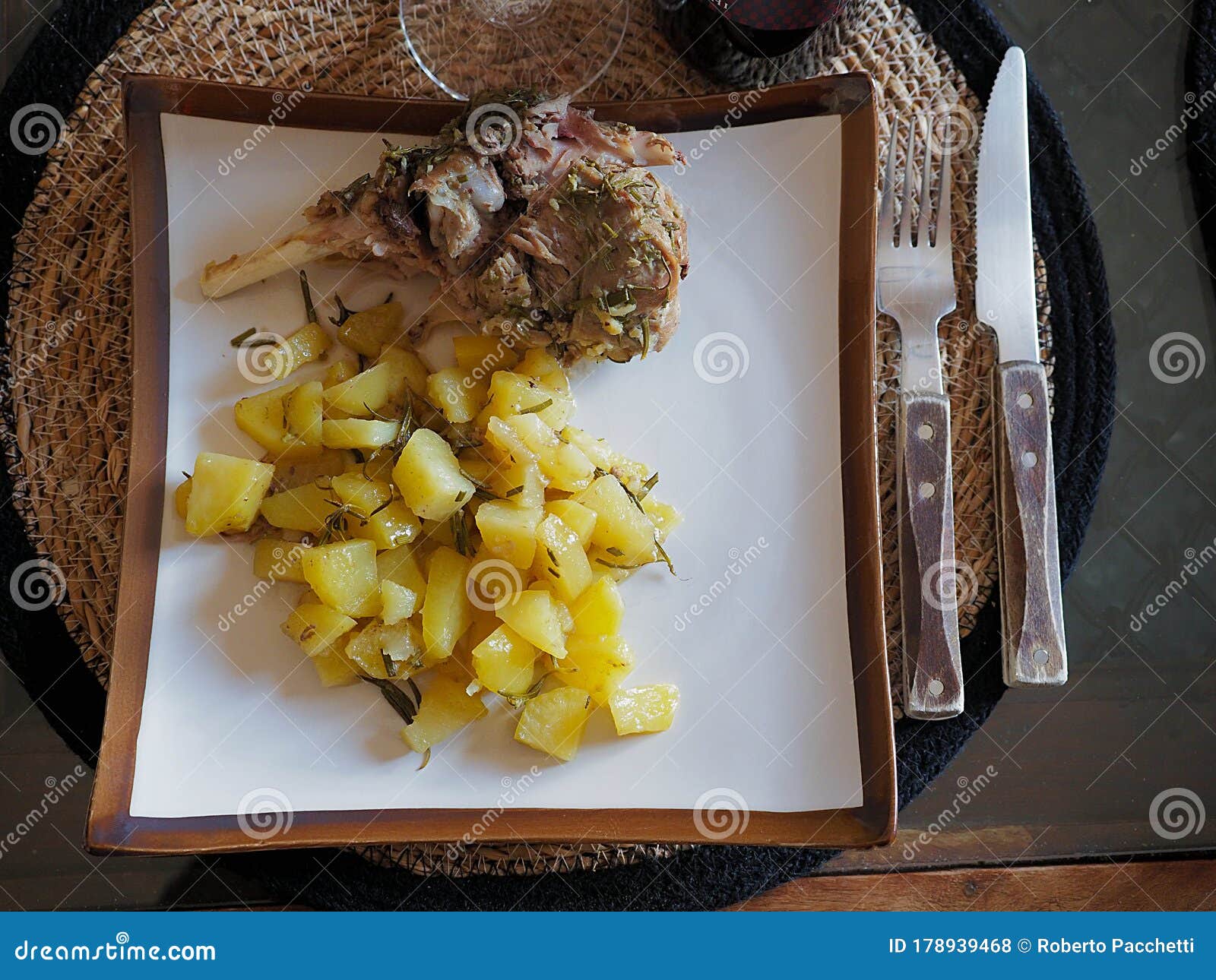 Baked Lamb for for Easter Lunch Stock Photo Image of chop, lunch