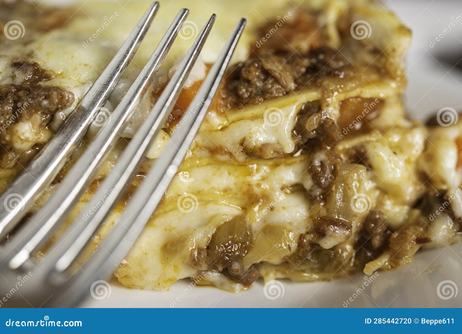 Baked Lasagna in Glass Pan stock photo. Image of delicious 285442720
