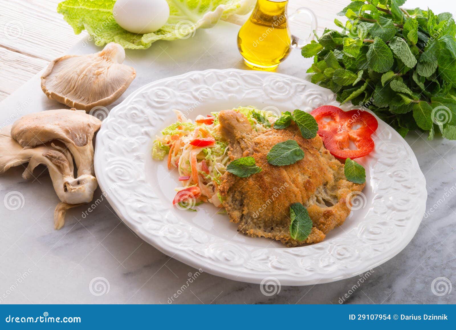 Baked oyster mushrooms stock photo. Image of diet, foodstuff 29107954