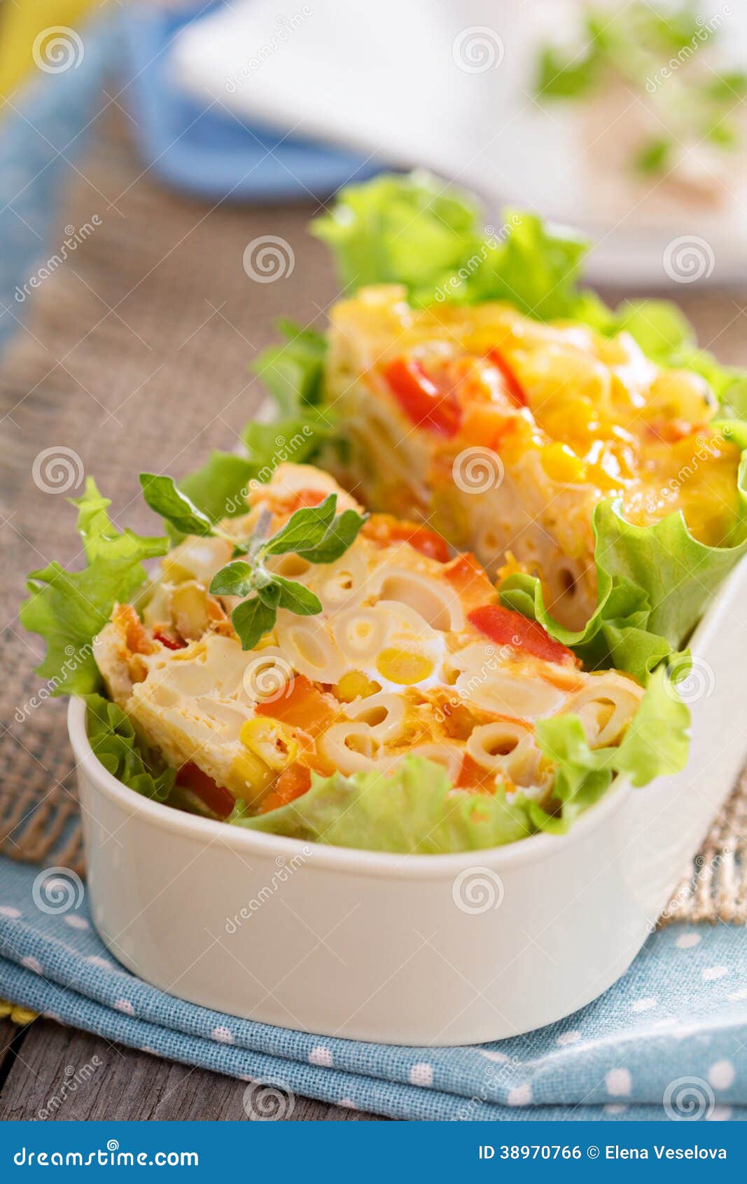 Baked Pasta With Egg And Vegetables Stock Photo - Image of homemade