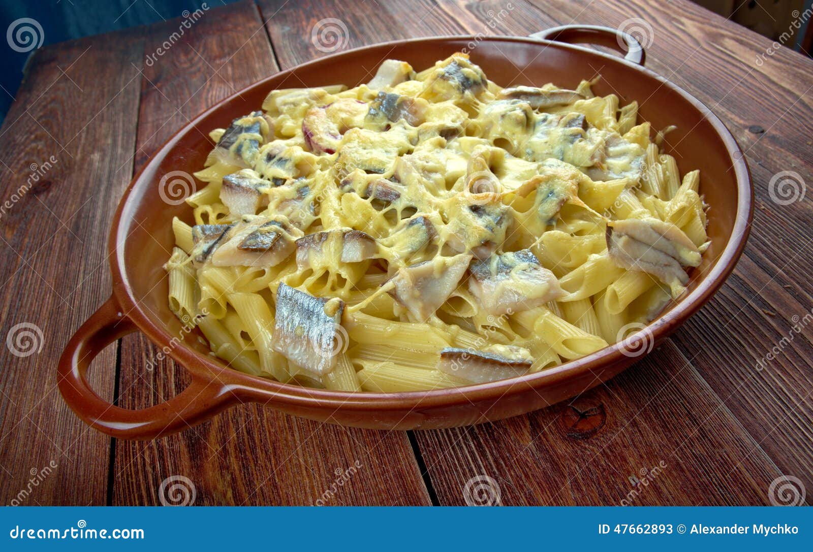 Baked Pasta Penne with Mackerel Stock Image Image of sauce, food