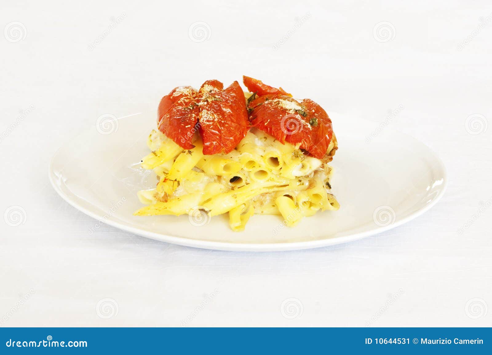 Baked pasta Pugliese stock image. Image of food, dough 10644531