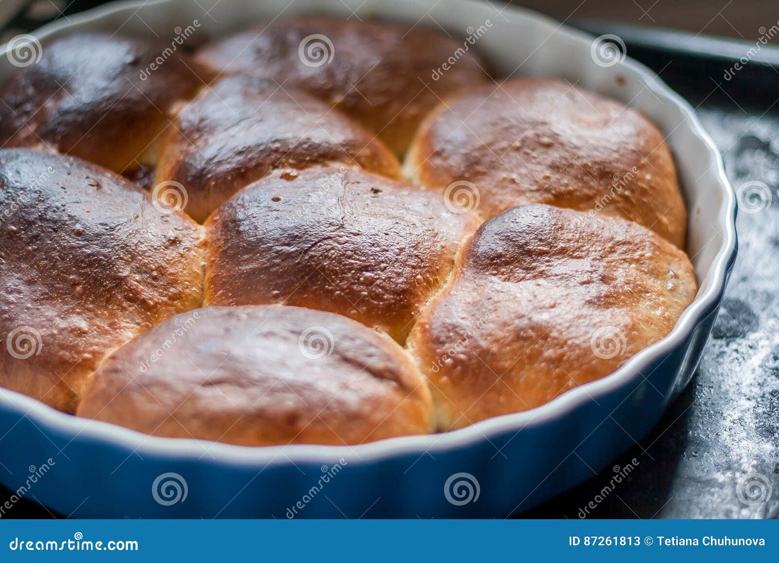 Baked Pies in a Ceramic Baking Dish Stock Image Image of dinner
