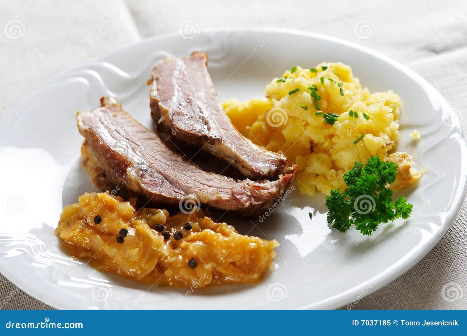 Baked Pork Knuckles Typical Andalusian And Spanish Food RoyaltyFree