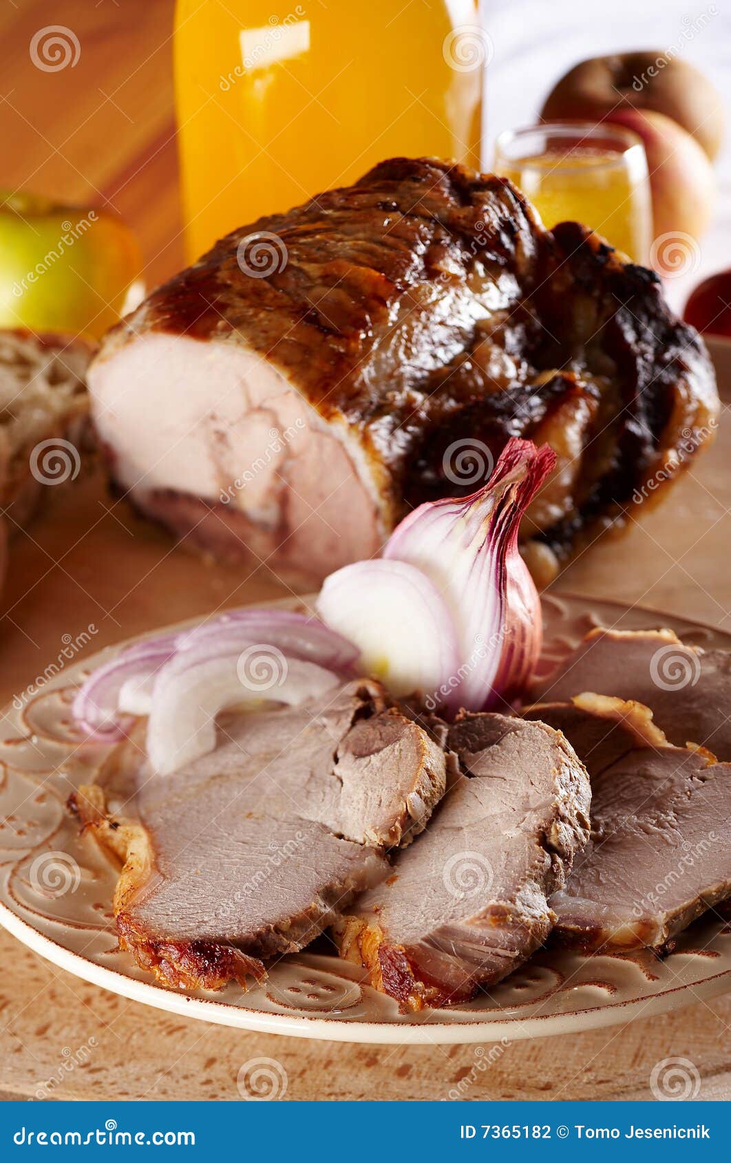 Baked Pork Knuckles Typical Andalusian And Spanish Food RoyaltyFree