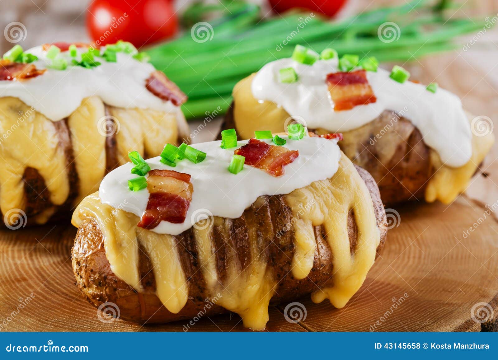 Baked potato with cheese stock photo. Image of lunch - 43145658