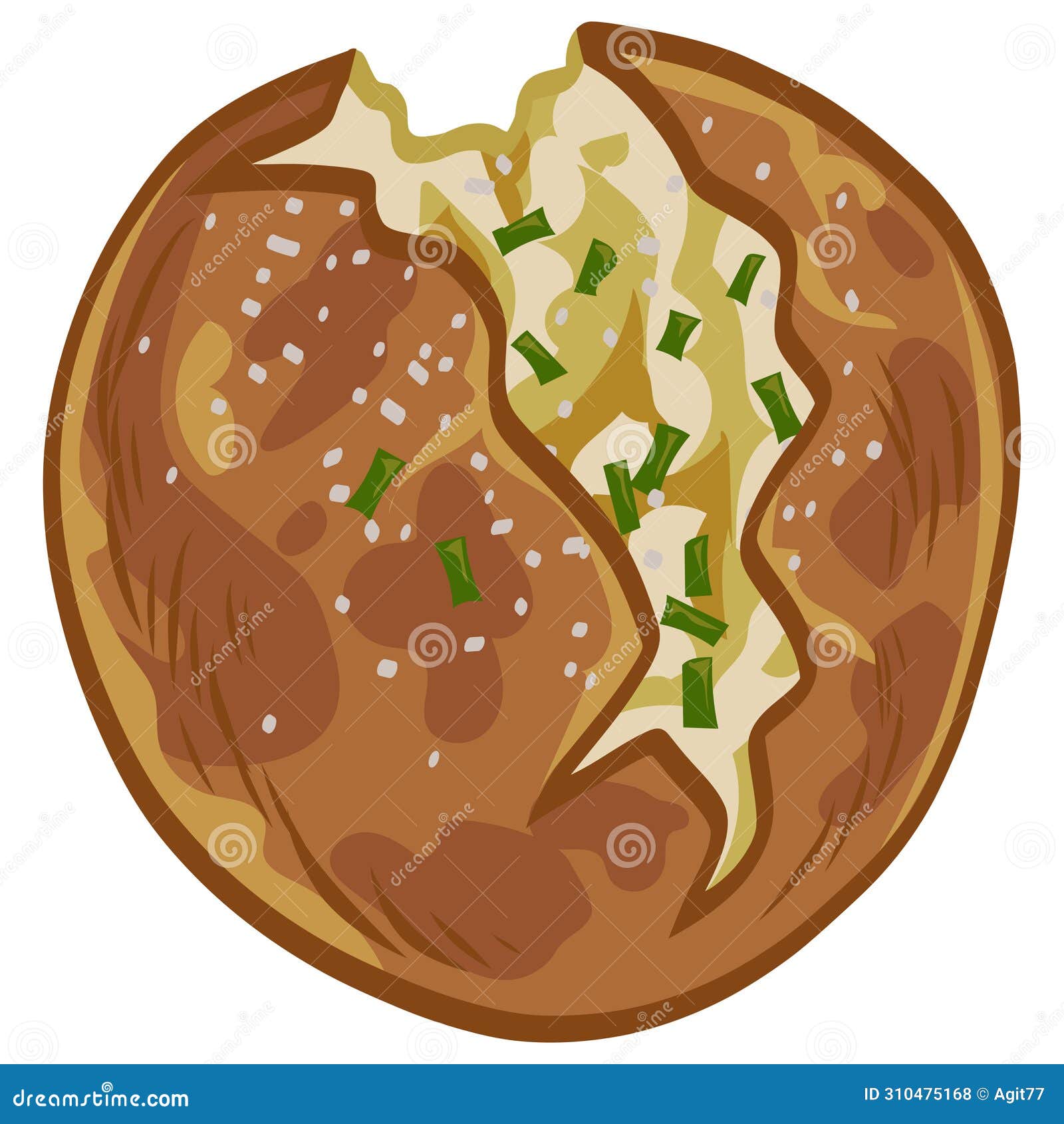 Baked Potato Drawing Vector Illustration Stock Vector - Illustration of