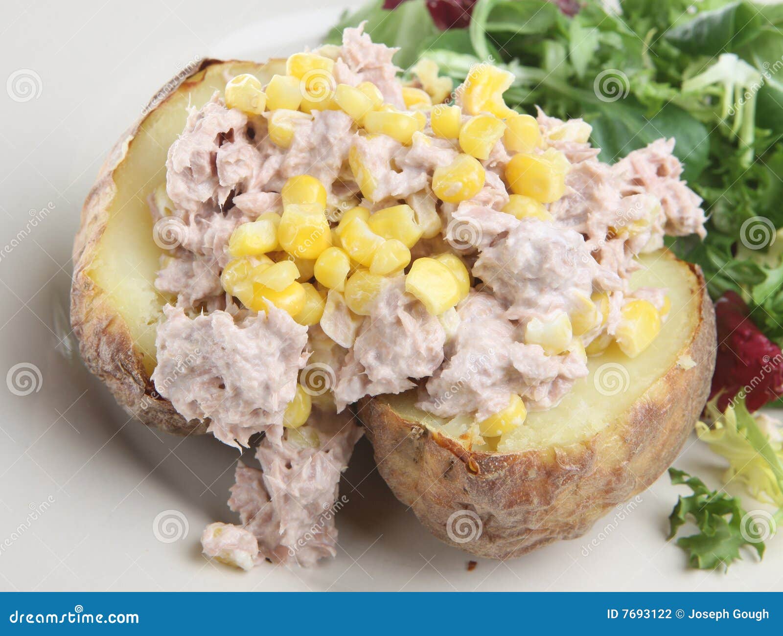 Baked Potato with Tuna stock photo. Image of spud, stuffed 7693122