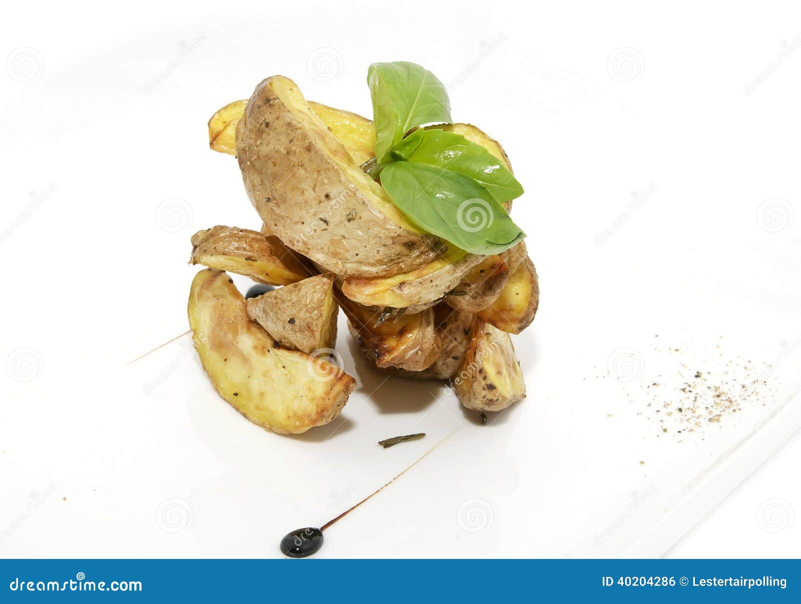 Baked potatoes stock photo. Image of vitamins, tomatoesprotein 40204286