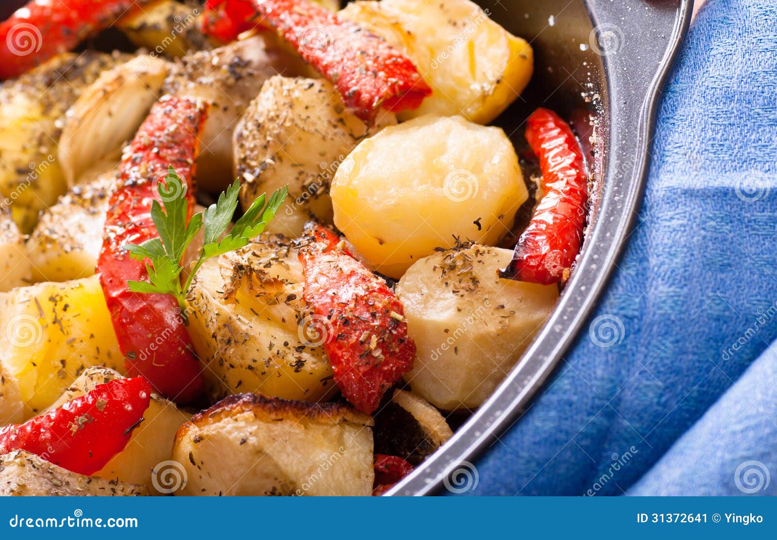 Baked Potatoes with Vegetables Stock Image Image of dish, gourmet