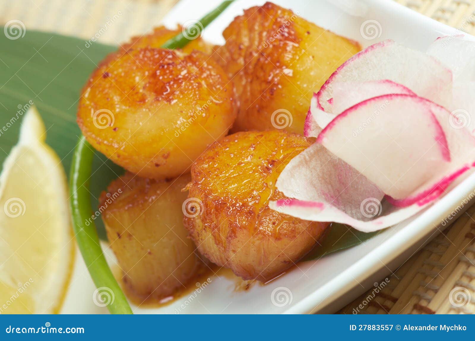 Baked scallops stock image. Image of dish, fried, appetizing 27883557