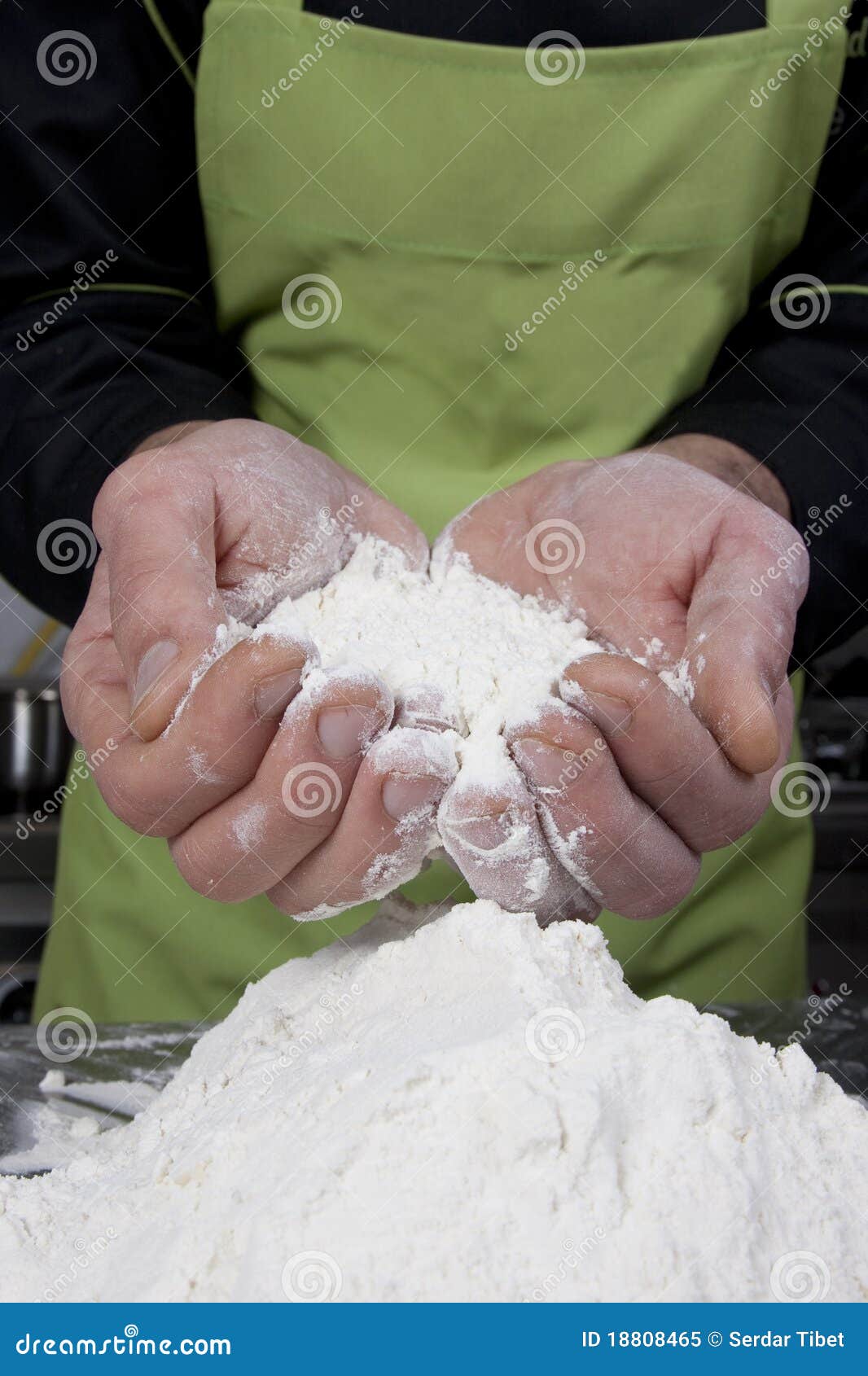 Baker with flour stock image. Image of carrying, baker 18808465