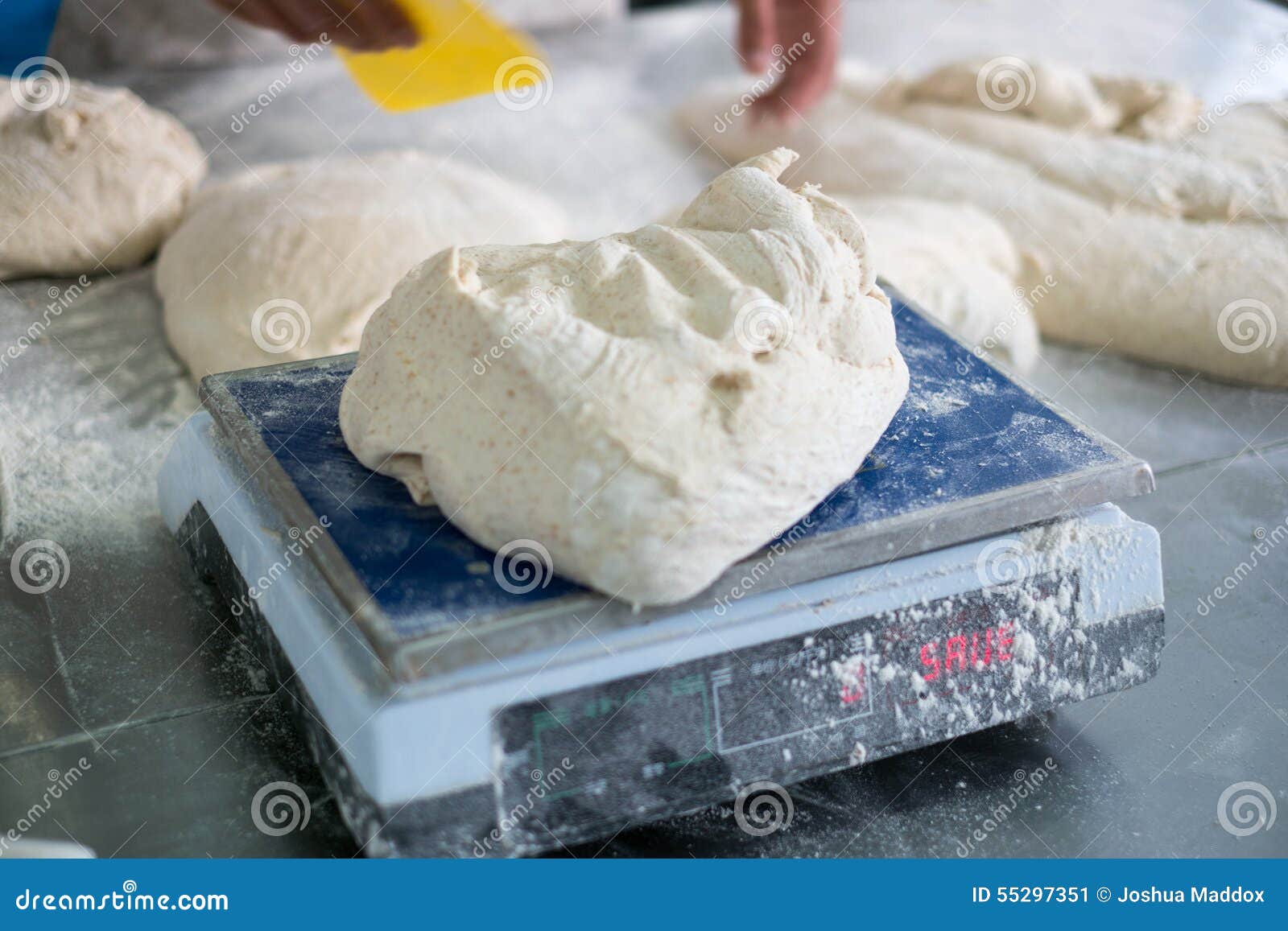 Baker Weighing Out Bread Dough Stock Image Image of italian, pullman