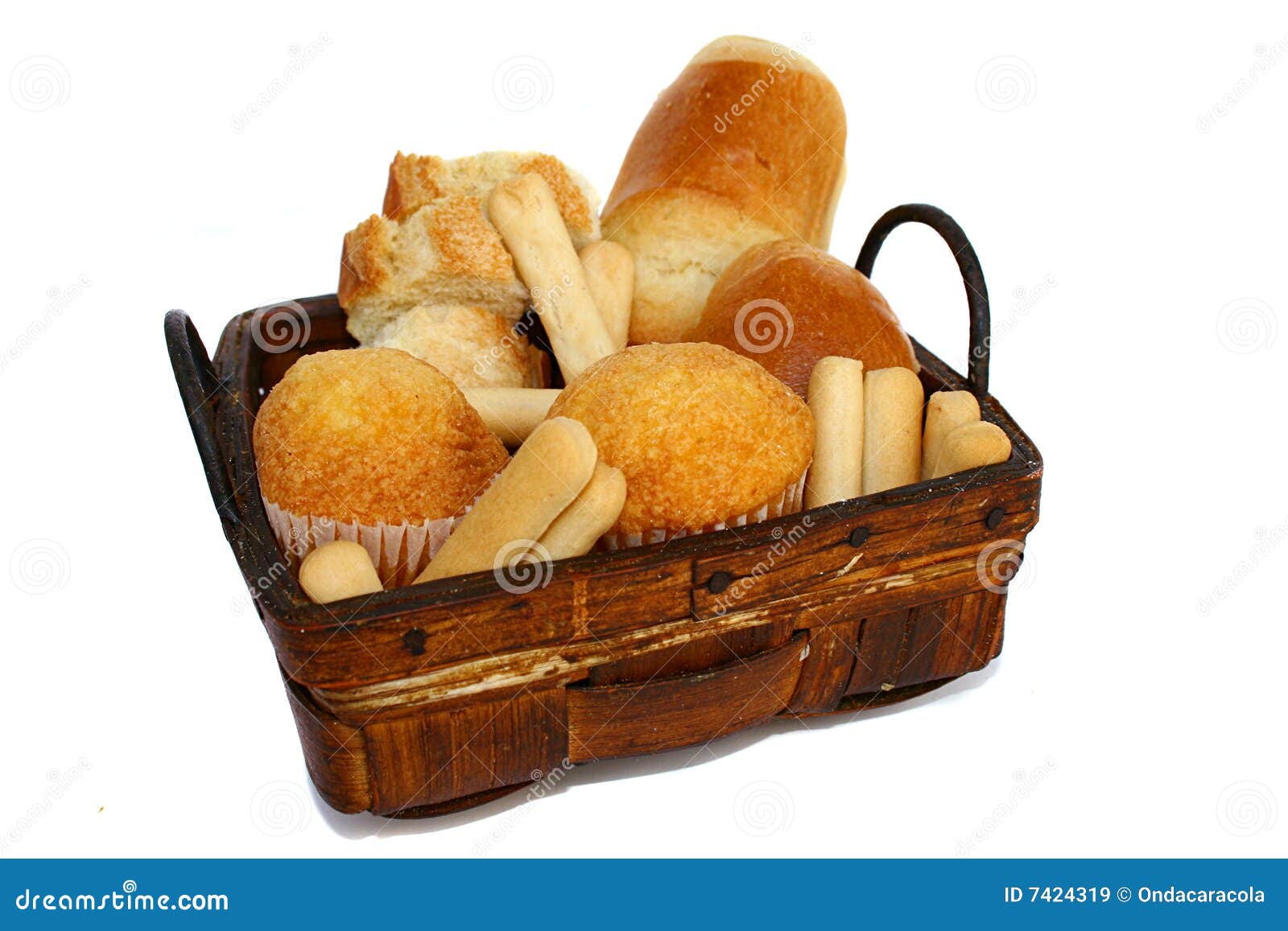 Bakery basket stock image. Image of rich, sugar, salty 7424319