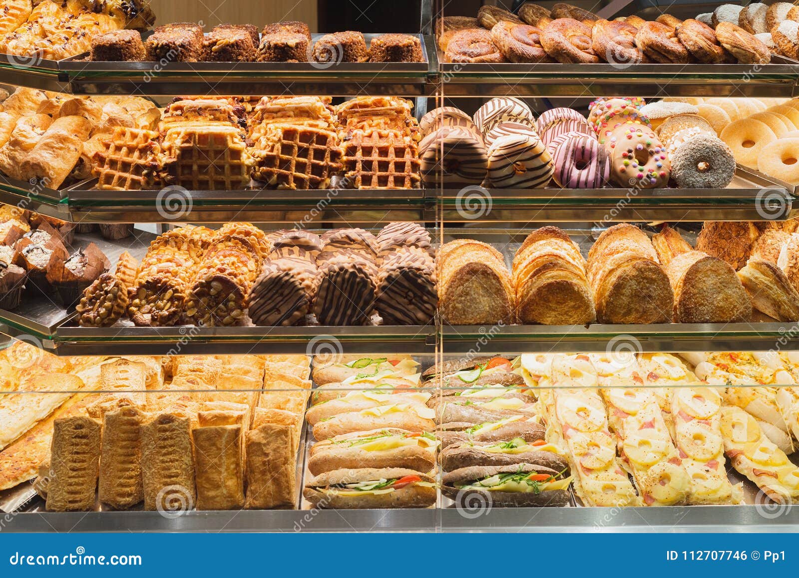 bakery bread pastry sweets display window