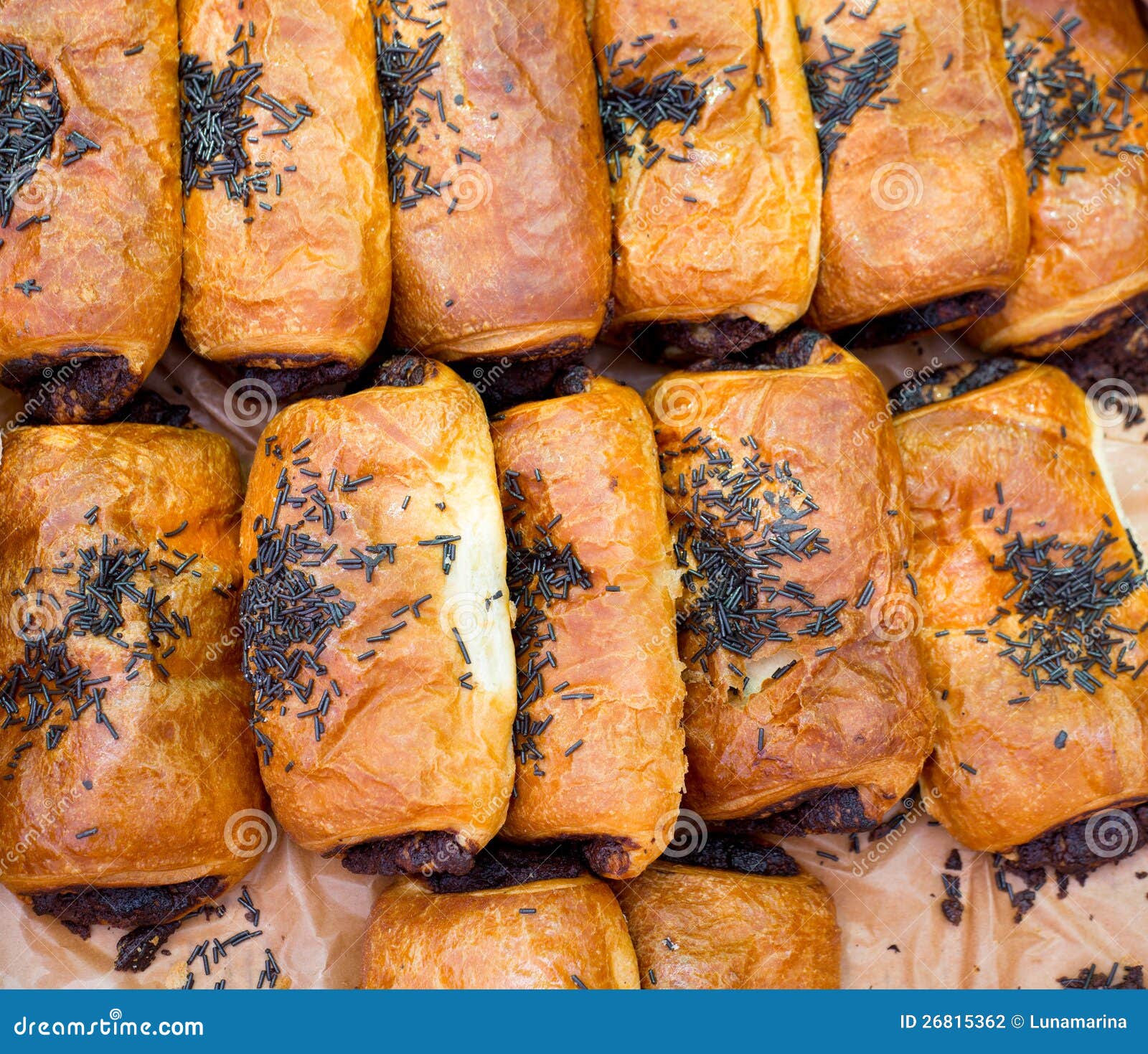 Bakery Croissant Neapolitan Chocolate Cakes Stock Photo Image of