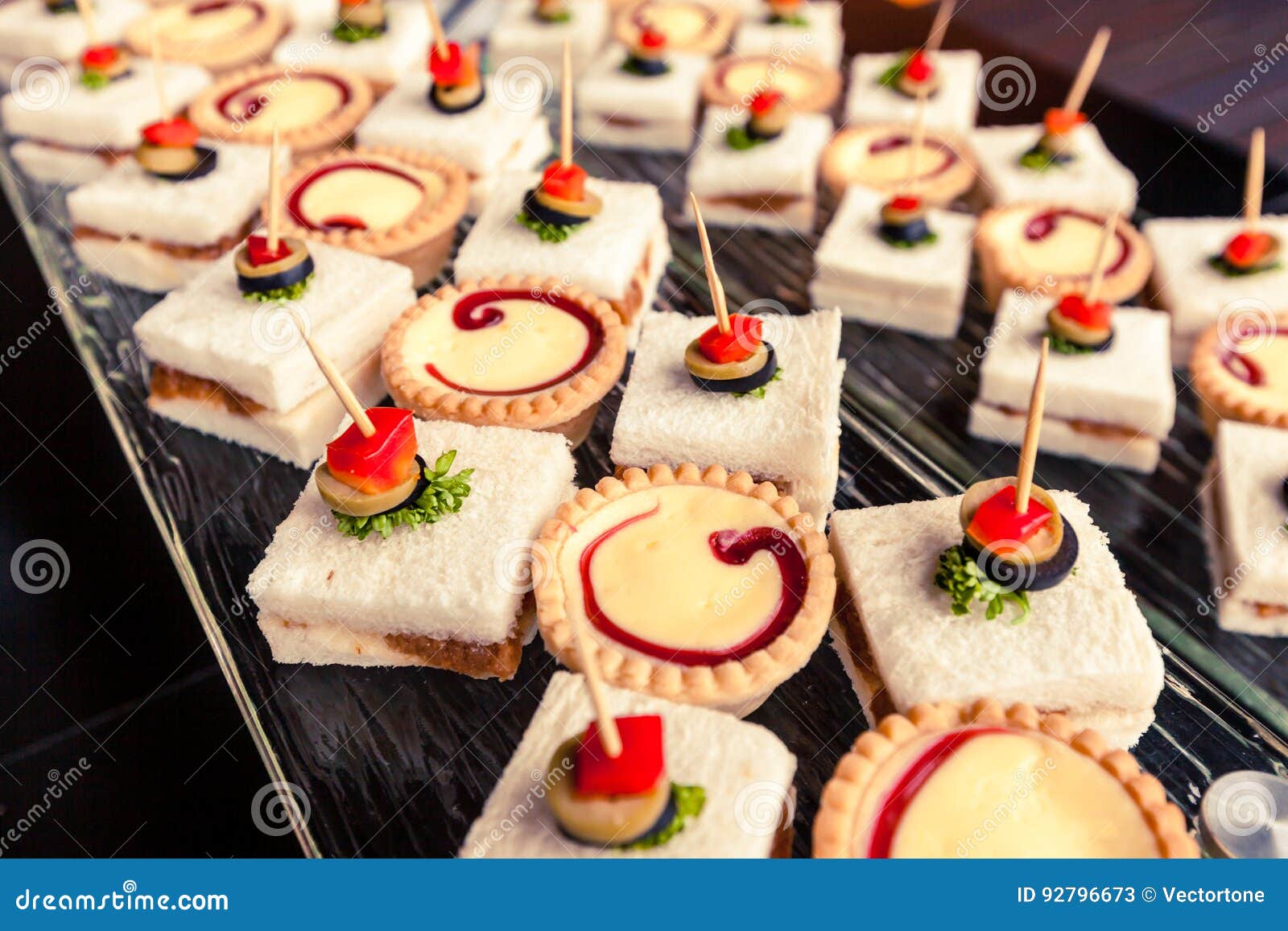 Bakery and Dessert Buffet on Glass Shelf. Stock Image Image of nutrition, healthy 92796673