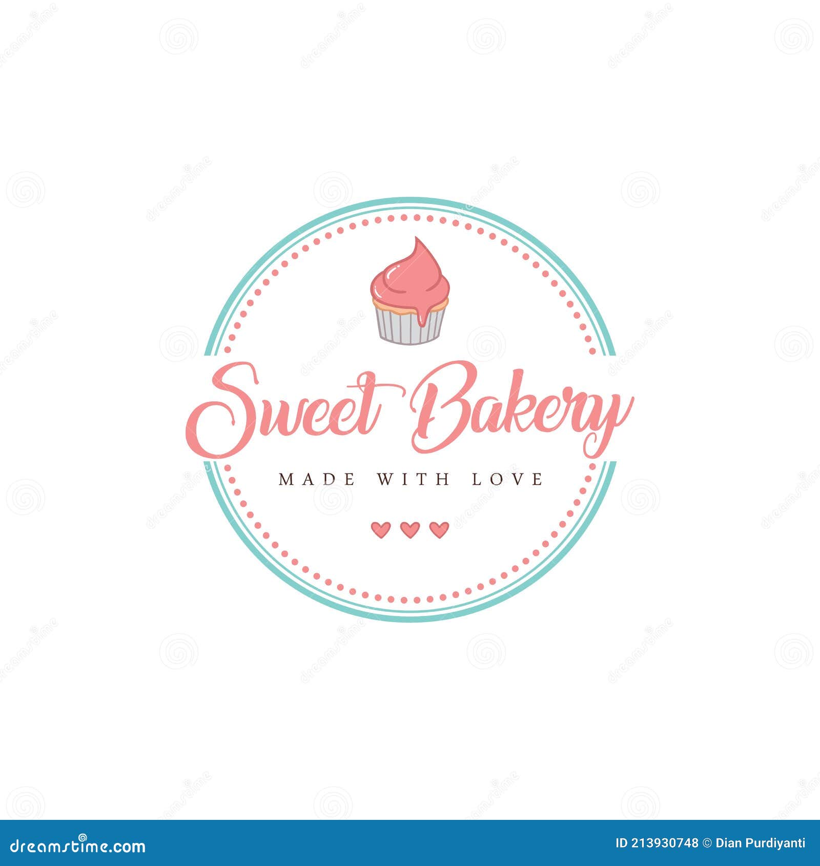 Bakery and Dessert Logo, Sign, Template, Flat Design Vector Stock ...