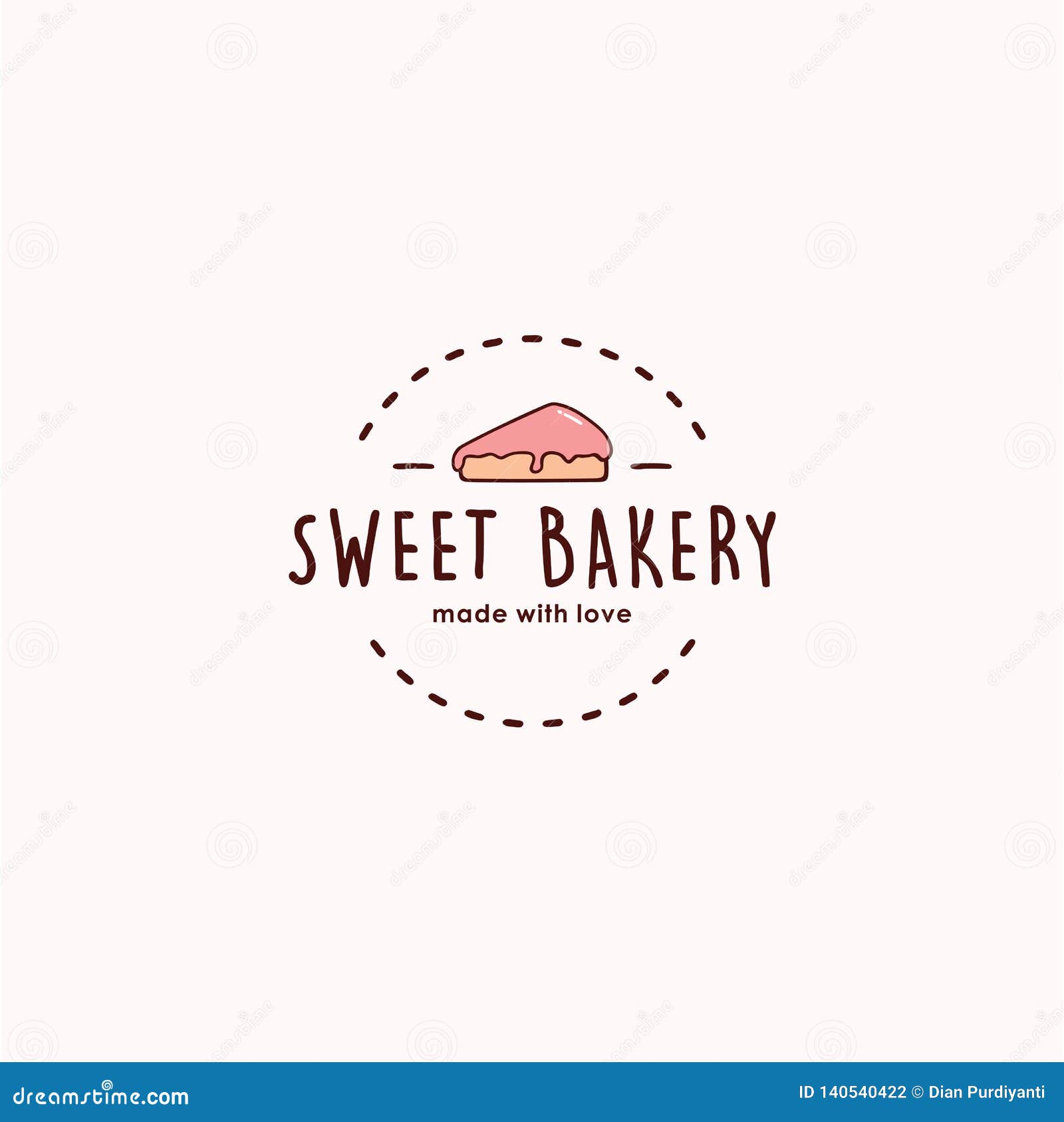 Bakery and Dessert Logo, Slice of Cake Logo, Sign, Emblem, Flat Vector ...