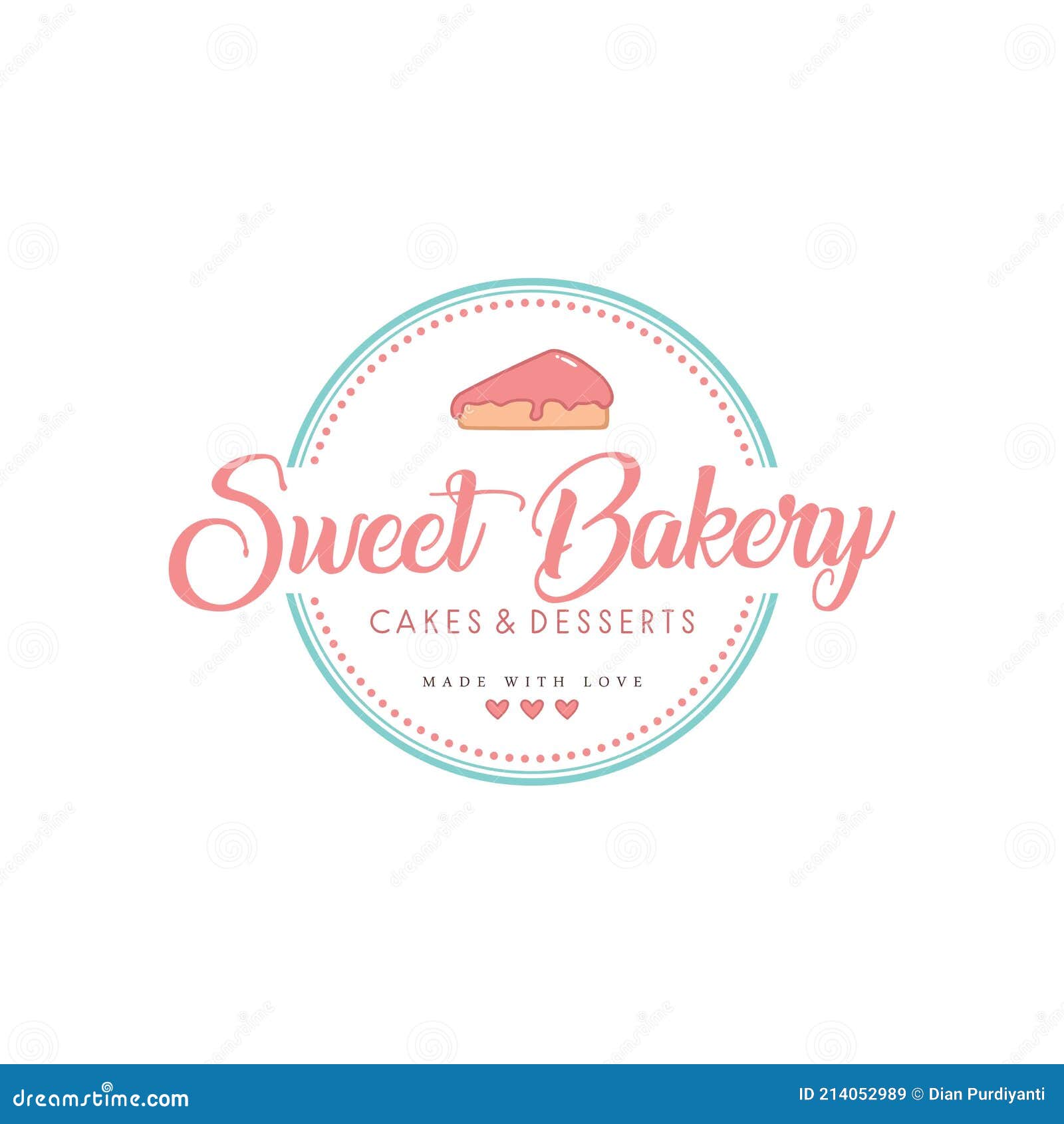 Logo With Sweet Colorful Borders Stock Photography | CartoonDealer.com