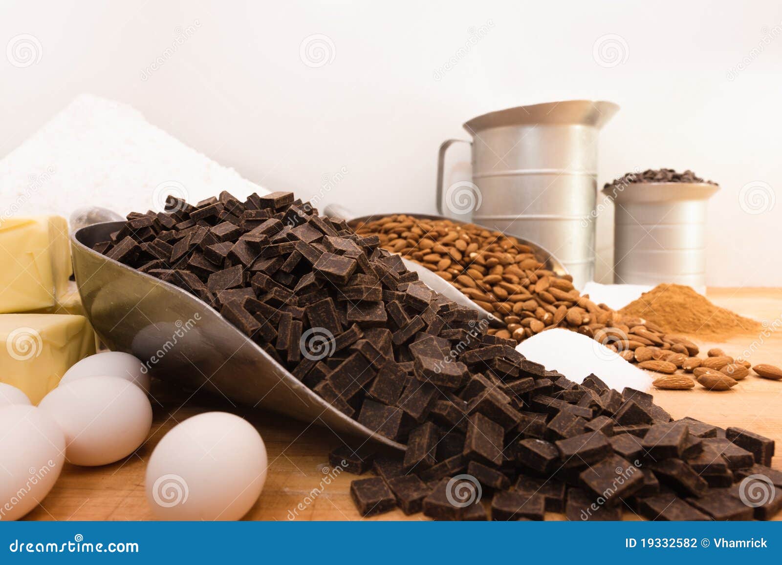 Bakery Ingredients on a Bench Stock Photo Image of pitcher, chip