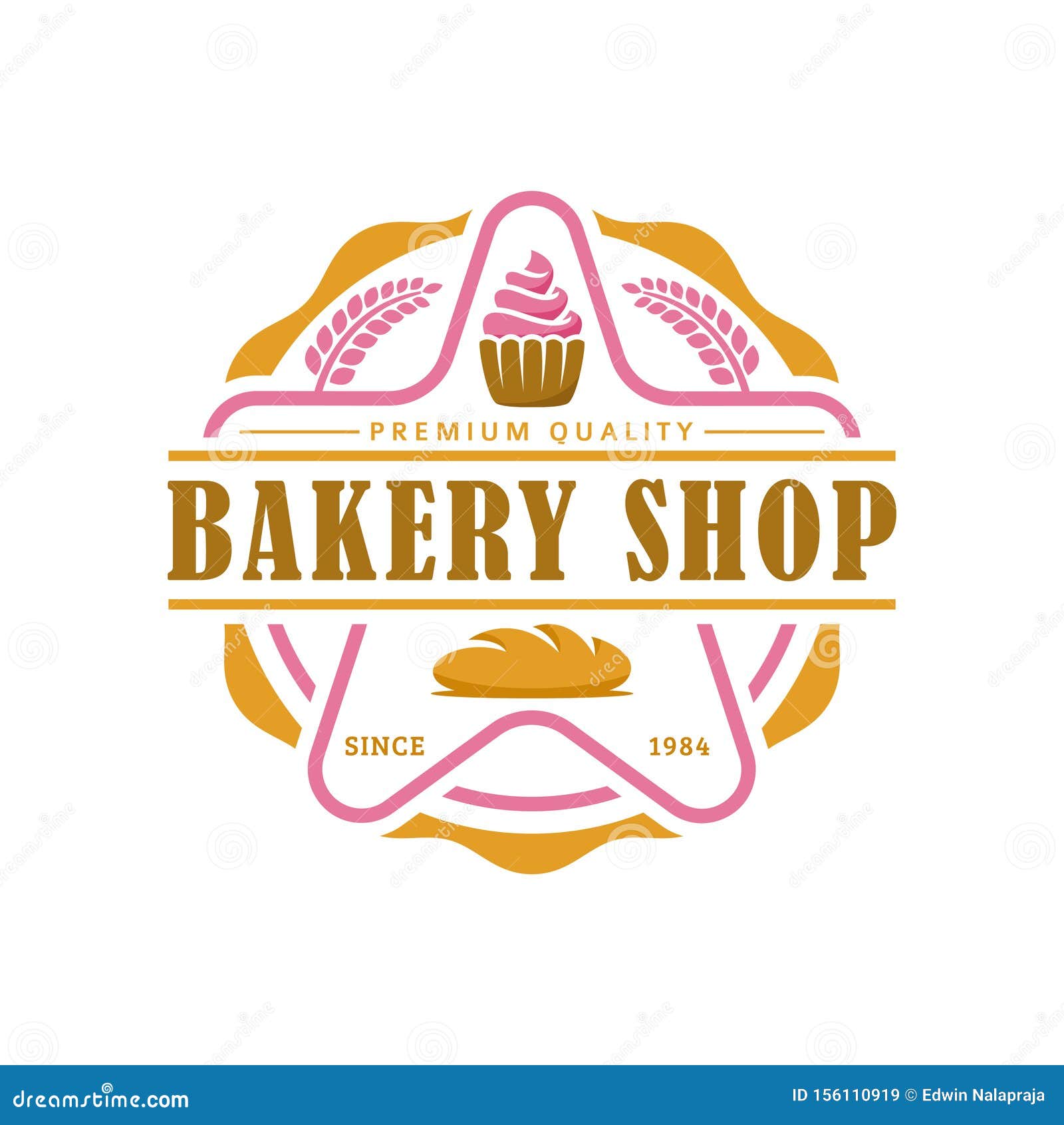 Bakery Logo Template, Vector Illustration. Bakery Shop Emblem, Vintage ...