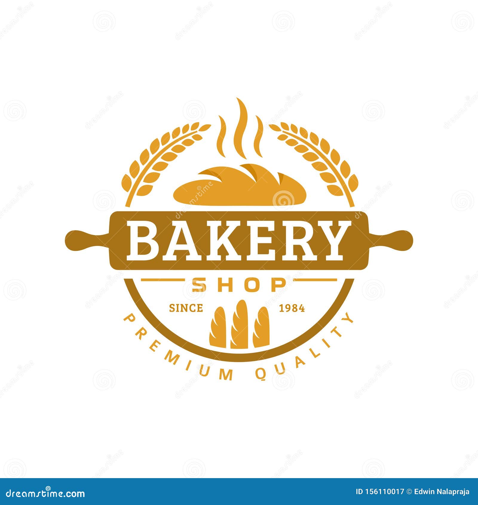 Bakery Logo Template, Vector Illustration. Bakery Shop Emblem, Vintage ...