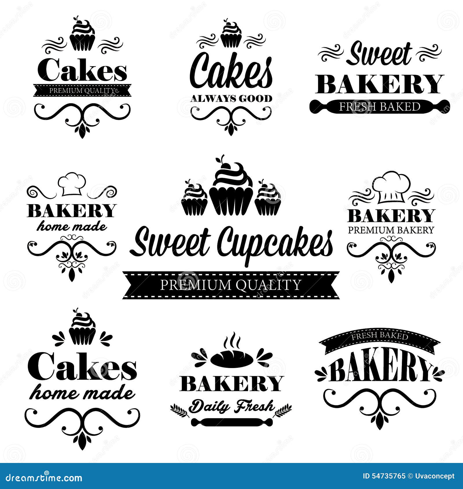 Bakery logos stock vector. Illustration of design, icon - 54735765