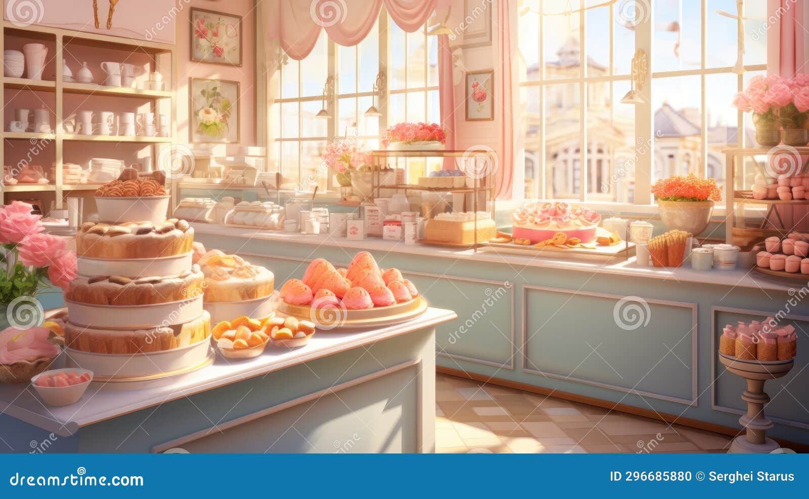 A Bakery with Lots of Cakes