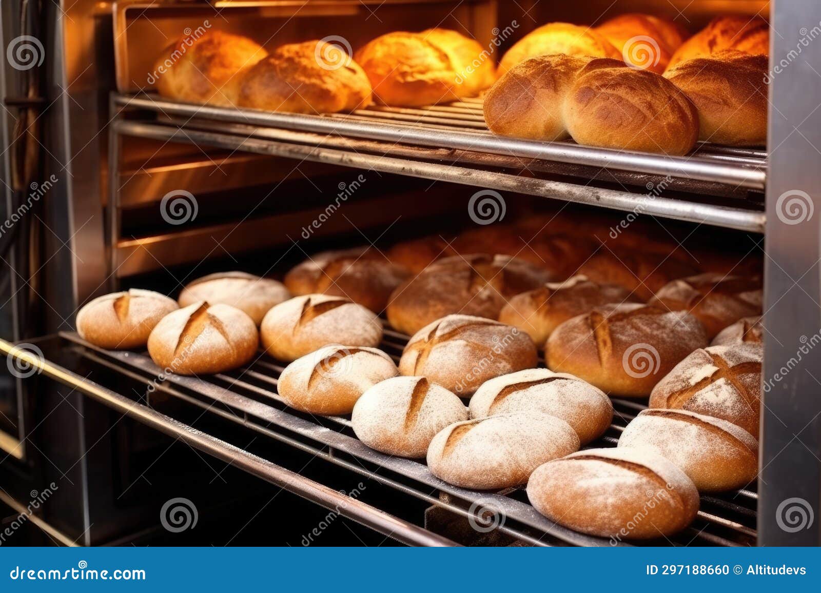 A Bakery Oven with Fresh Bread Stock Photo Image of arts, generated