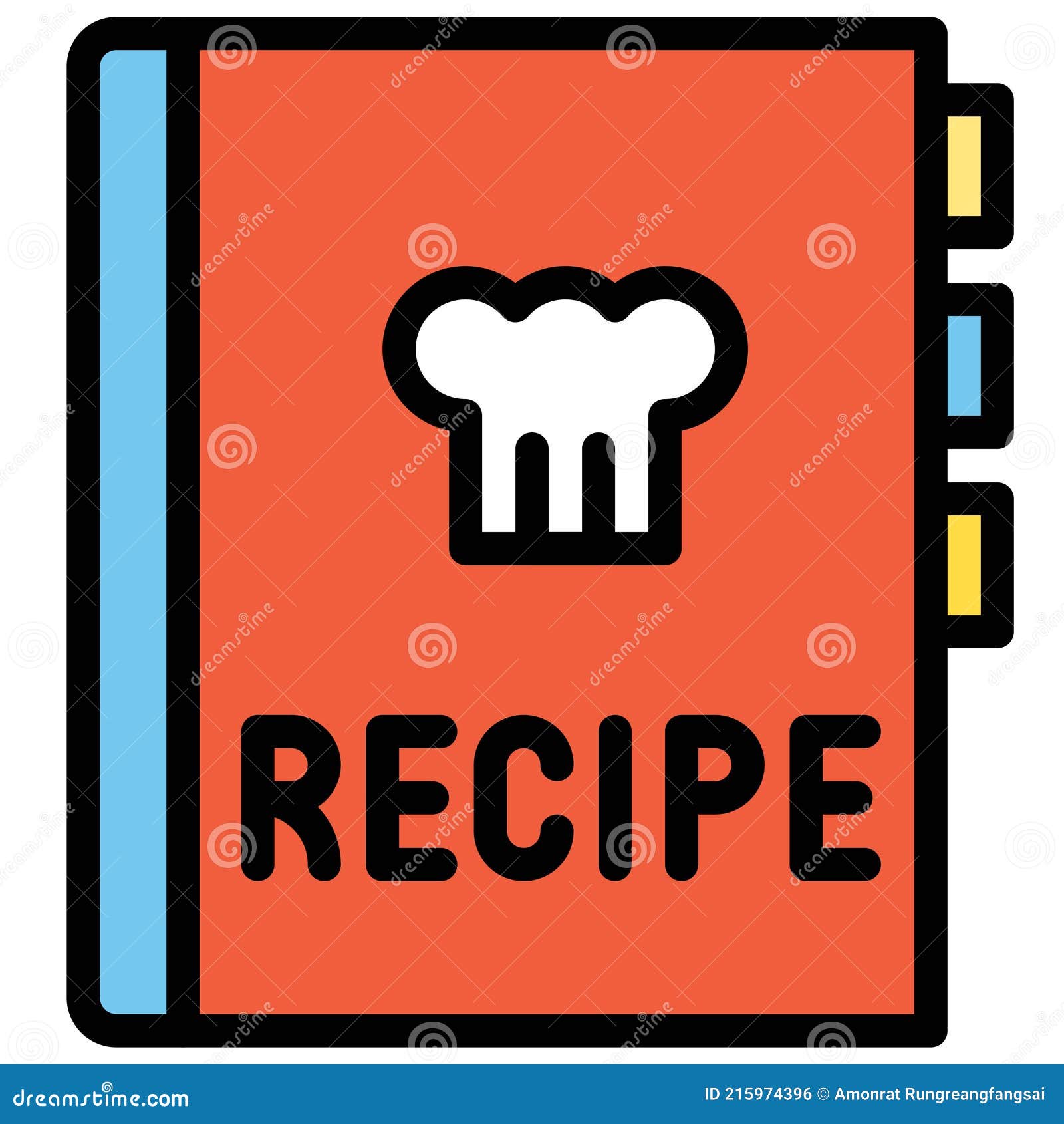 Bakery Recipe Book Icon, Bakery and Baking Related Vector Stock Vector