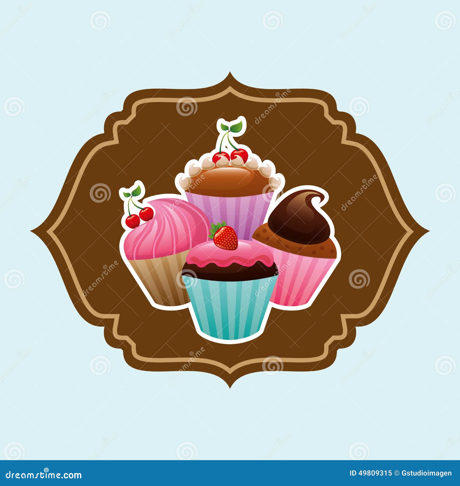 Bakery sweet design stock illustration. Illustration of pattern 49809315