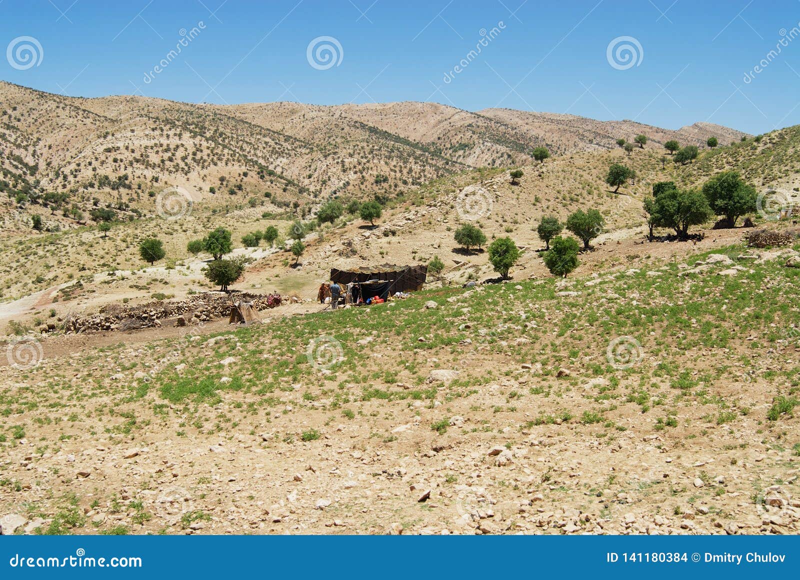 Bakhtiari Nomad Camp in the Mountains Near Yasuj, Iran. Editorial Stock