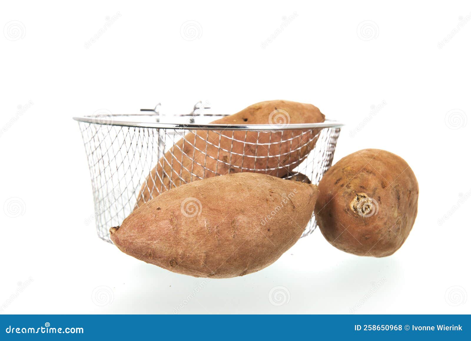Baking Basket with Sweet Potatoes Stock Photo Image of yellow, cutout