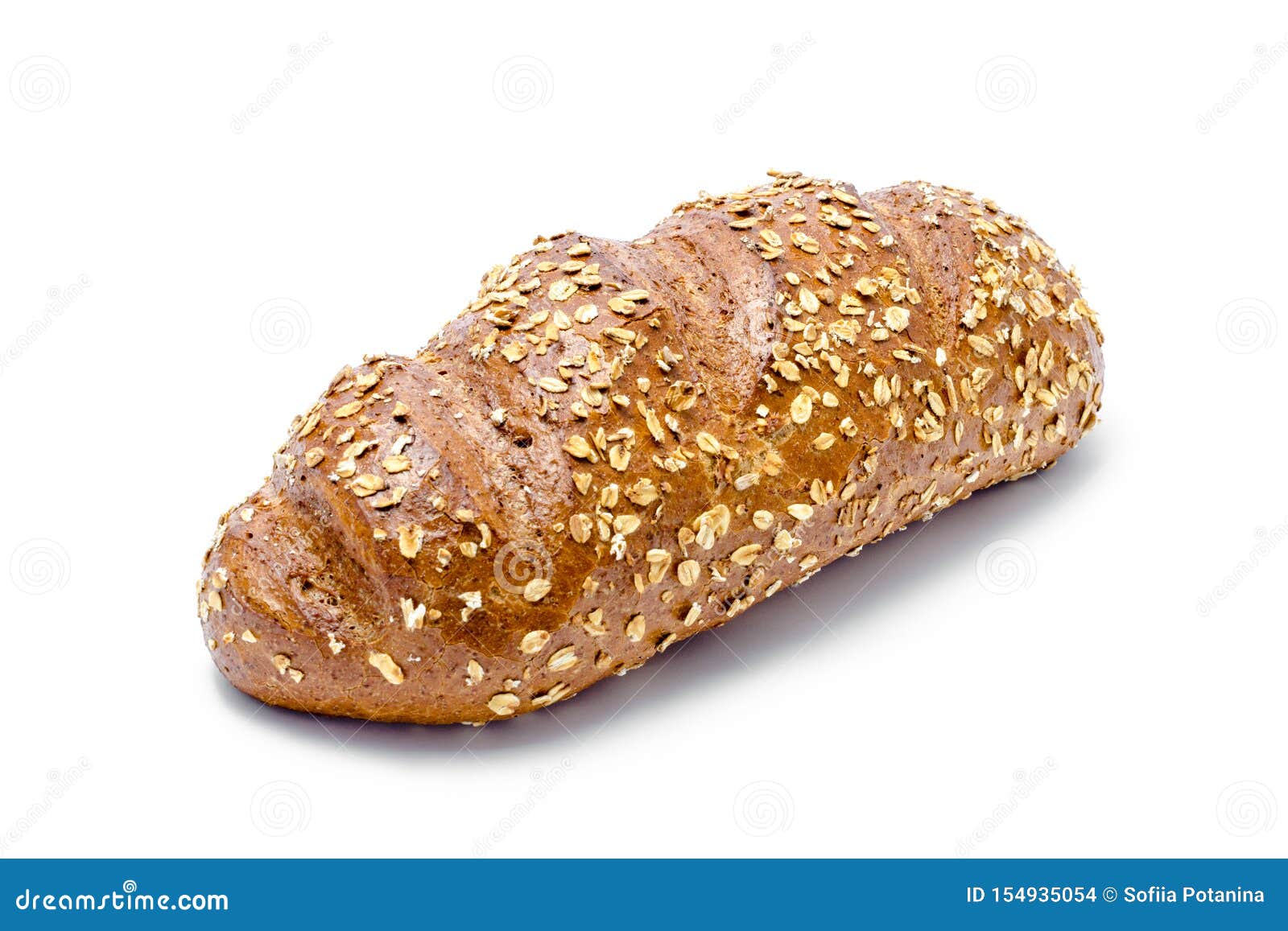 Baking Bread In Detail Isolated On White Background Close Up Stock ...