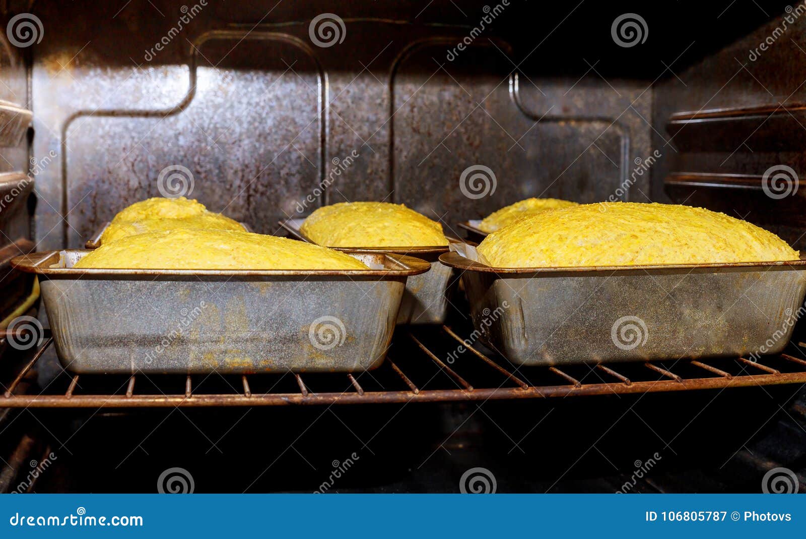 Baking Bread in a Oven in a Bakery Stock Image Image of kitchen
